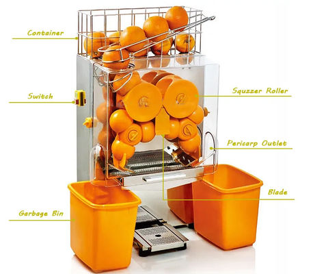 PLC frischer zusammengedrückter orange Juice Machine Lemon Pomegranate Extracting 120W