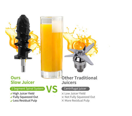 Elektrische frische zusammengedrückte langsame Presse orange Juice Maker Juice Machines 200W
