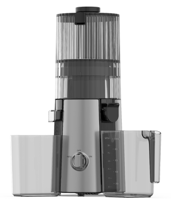 HJ102A schwarzer Saftsauger mit langsamem Kauen 135 mm breiter Schieberegler, 200 Watt Motor, 1000 ml Saftbecher, < 70 dB leise Bedienung