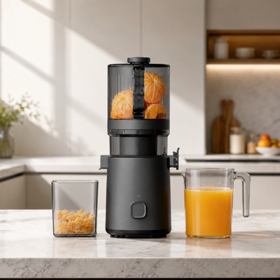 Frischer Smart HJ303 Extra-Wide Slow Masticating Juicer    Die ultimative Vollfrüchte-Erfahrung mit 155mm Schiefer, 2400ml Hopper, 200W Kaltpresse & Selbstreinigung