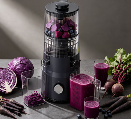 Frisch Smart HJ103 Kompakter Slow Juicer Entsafter – Der perfekte erste Entsafter für Anfänger mit 135mm breitem Einfüllschacht, 200W Kaltpressung & Selbstreinigung