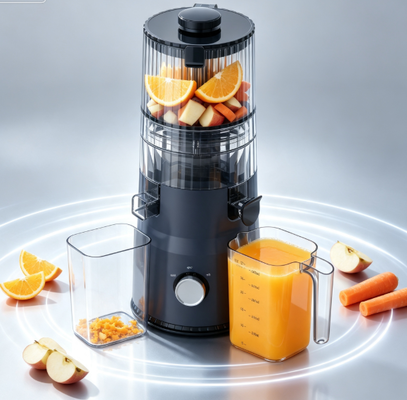 Frisch Smart HJ103 Kompakter Slow Juicer – Große Nährstoffe auf kleinem Raum mit 135mm breitem Einfüllschacht, 200W Kaltpressung & Selbstreinigend für jede Küche