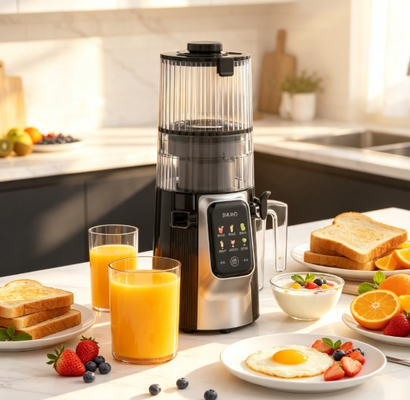 Fresh Smart HJ102D Multifunktions-Slow-Juicer – Der ultimative Wellness-Begleiter mit 6 Modi, 135 mm breitem Einfüllschacht, 200 W Kaltpressung & Selbstreinigung