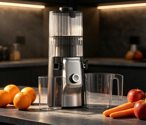 Fresh Smart HJ102C Slow Masticating Juicer – Der Entsafter, der jede Jahreszeit köstlich macht mit 3 einstellbaren Geschwindigkeiten, 135 mm breiter Einfüllöffnung, 200 W Kaltpressung & Selbstreinigung