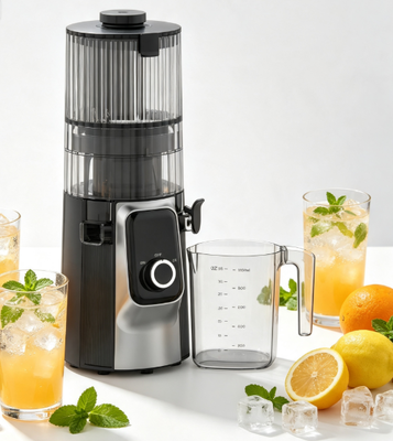 Fresh Smart HJ102C Slow Masticating Juicer – Der Entsafter, der den Bauernhof-frischen Geschmack mit 3 einstellbaren Geschwindigkeiten, 135 mm breitem Einfüllschacht, 200 W Kaltpressung und Selbstreinigungsfunktion in Ihr Zuhause bringt