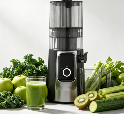 Fresh Smart HJ102C Entsafter mit langsamer Kaufunktion – der Entsafter, der Ihnen mit 3 einstellbaren Geschwindigkeiten, 135 mm breiter Rutsche, 200 W Kaltpressung und Selbstreinigung dabei hilft, echten Geschmack wiederzuentdecken