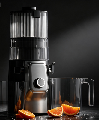 Frischer Smart HJ102C Langsam kauender Saftsauger Der Saftsauger, der Ihnen hilft, das gute Leben mit 3 einstellbaren Geschwindigkeiten, 135mm breiter Schieberegler, 200W Kaltpresse und Selbstreinigung zu genießen