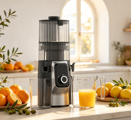 Fresh Smart HJ102C Slow Masticating Juicer – Der Entsafter, der Ihnen hilft, mit 3 einstellbaren Geschwindigkeiten, 135 mm breitem Einfüllschacht, 200 W Kaltpressung und Selbstreinigungsfunktion zu gedeihen