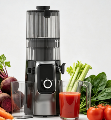 Frischer Smart HJ102C Langsam kauender Saftsauger Die ultimative Saftsaugerfahrung mit 3 verstellbaren Geschwindigkeiten, 135mm breiter Sprungschleifer, 200W Kaltpresse und Selbstreinigung
