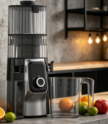 Frischer Smart HJ102C Langsam kauender Saftsauger Der Saftsauger, der jede Zutat liebt mit 3 einstellbaren Geschwindigkeiten, 135mm breiter Schieberegler, 200W Kaltpresse und Selbstreinigung