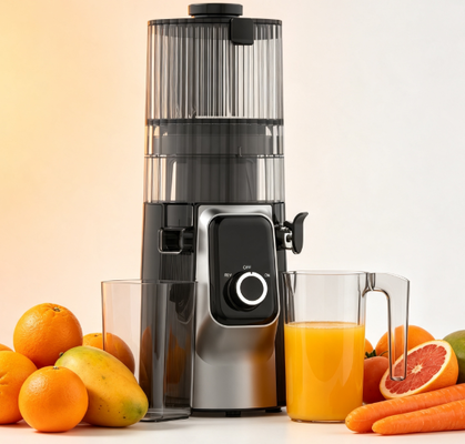 Fresh Smart HJ102C Slow Masticating Juicer – Der Entsafter, der jedes Glas perfekt macht mit 3 einstellbaren Geschwindigkeiten, 135 mm breiter Einfüllöffnung, 200 W Kaltpressung & Selbstreinigung