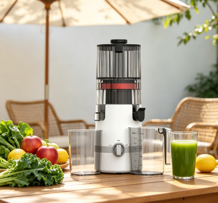 Frischer Smart HJ102B Langsam kauender Saftsauger Die tägliche Frische, die Ihre Familie verdient, mit 135mm-Rutsche, 200W Kaltpresse, Selbstreinigung und Sicherheitsdesign