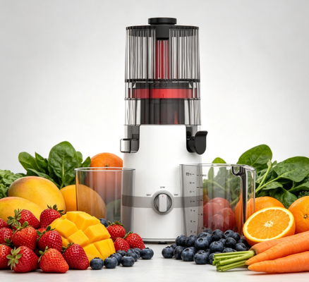 Frisch Smart HJ102B Slow Juicer – Frischer Saft, frischer Start, frische Familie mit 135mm Einfüllschacht, 200W Kaltpressung, Selbstreinigend & Sicherheitsverriegelung