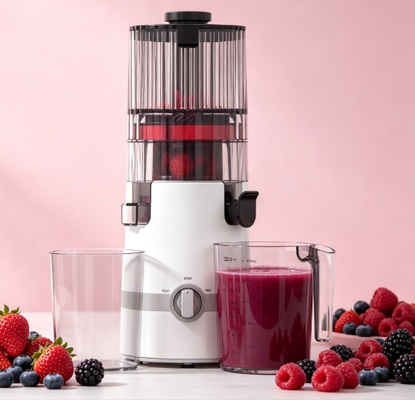 Frischer Smart HJ102B Langsam kauender Saftsauger Die gesunde Wahl, die Ihre Familie lieben wird mit 135mm-Rutsche, 200W Kaltpresse, Selbstreinigung und Sicherheitsschließsystem