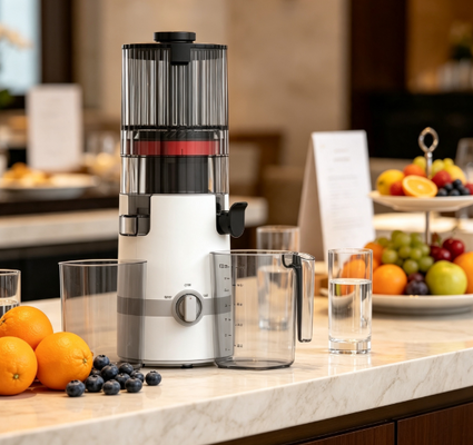 Fresh Smart HJ102B Slow Masticating Juicer – Echte Ernährung ganz einfach mit 135mm Einfüllschacht, 200W Kaltpressung, Selbstreinigungsfunktion & Sicherheitsverriegelung für alle Familien
