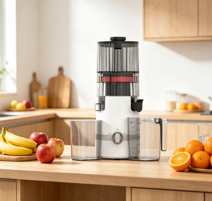 Frisch Smart HJ102B Slow Masticating Entsafter – Frischer Saft, frischer Start, frische Familiengesundheit mit 135mm Einfüllschacht, 200W Kaltpressung, Selbstreinigungs- & Sicherheitsverriegelung