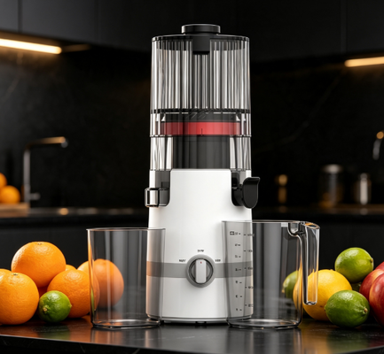 Frisch Smart HJ102B Slow Juicer – Die herzgesunde Wahl für Ihre Familie mit 135mm Einfüllschacht, 200W Kaltpressung, Selbstreinigung & Sicherheitsverriegelung