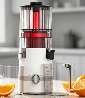 Fresh Smart HJ102B Slow Masticating Juicer – Der Familienentsafter für den Alltag, den Sie wirklich benutzen werden, mit 135mm Einfüllschacht, 200W Kaltpressung, Selbstreinigungsfunktion & Sicherem Verschluss