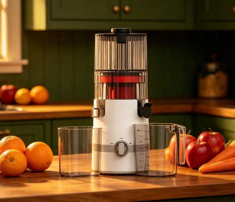 Frischer Smart HJ102B Langsam kauender Saftsauger Die Reise Ihrer Familie zu einer besseren Gesundheit beginnt hier mit 135mm-Rutsche, 200W Kaltpresse, Selbstreinigung und Sicherheitsschloss