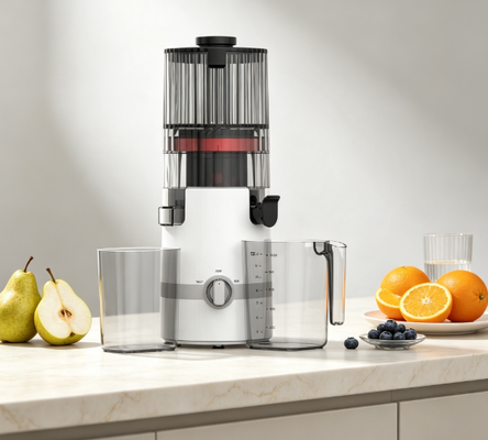 Frischer Smart HJ102B Langsam kauender Saftsafter         Einfacher, sicherer, köstlicher Familiensaftsaftsaft mit 135mm-Rohr, 200W Kaltpresse, Selbstreinigung & Smart Lock