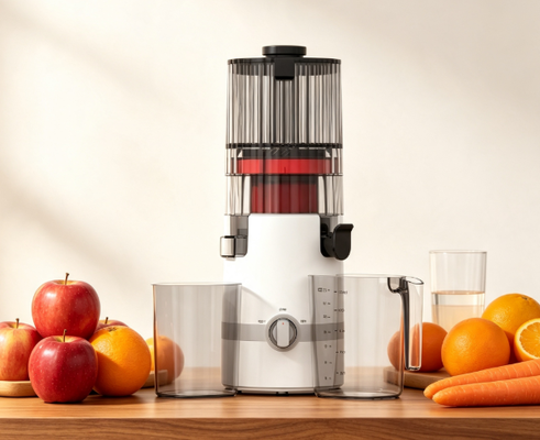 Frisch Smart HJ102B Slow Juicer – Der alltägliche Saftmacher mit Smart Safety, 135mm Einfüllschacht, 200W Kaltpressung & Selbstreinigung für gesunde Familien