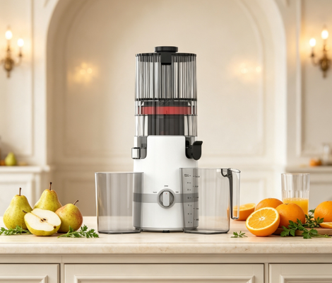Frisch Smart HJ102B Slow Masticating Juicer – Der sichere Start für gesunde Familien mit Smart Lock Technologie, 135mm Einfüllschacht, 200W Kaltpressung & Selbstreinigung