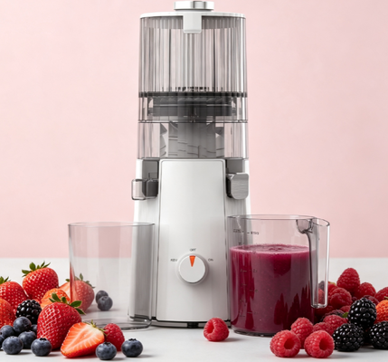 Fresh Smart HJ102A Immununterstützender Slow-Masticating-Entsafter – 200W Vitamin-Extraktor mit 135mm breitem Einfüllschacht, 55 U/min Kaltpress-Technologie für natürliche Abwehrkräfte & saisonales Wohlbefinden