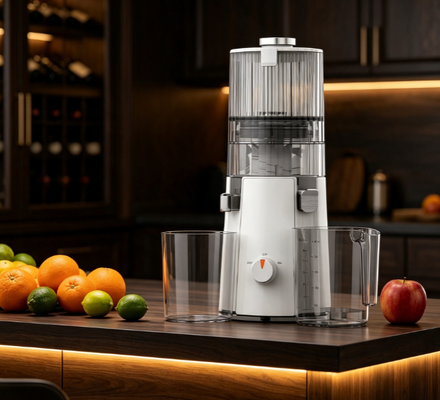 Frische Smart HJ102A Slow Masticating Juicer Machine - Vollfrüchte- und Gemüseextraktor mit BPA-freien Komponenten, 55 RPM Kaltpresstechnologie für maximale Nährstoffbindung