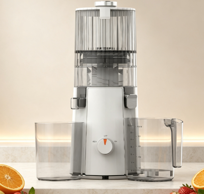 Frischer Smart HJ102A Profi-Slow-Masticating-Saftsauger 135mm breiter Schieber, BPA-frei, Vollobst- und Gemüseextraktor