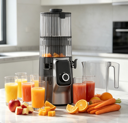 200W DC-Motor Slow Juicer HJ102C, Einfach zu demontierender Entsafter für Obst und Gemüse für den Heimgebrauch