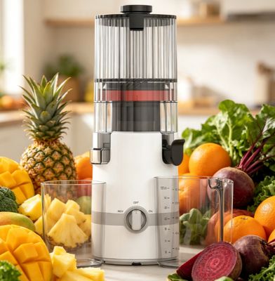 Fresh Smart HJ102B Kaltpress-Slow-Juicer-Maschine – Ganzfrucht-Extraktor mit 200W DC-Motor
