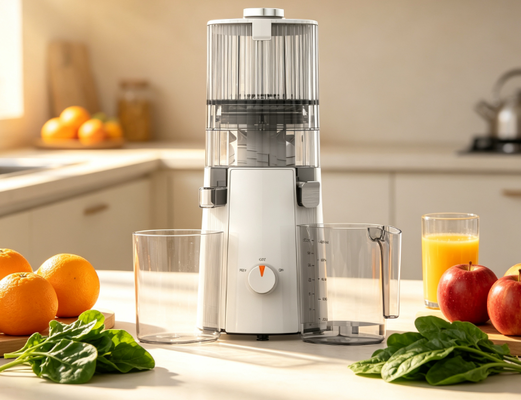 Fresh Smart HJ102A BPA-freier Slow Juicer (Kaltpressentsafter) — 200W Leistung, 135mm Einfüllschacht für ganze Äpfel